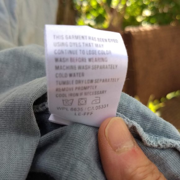 woolrich light blue grey cotton short sleeve tshirt - Picture 7 of 7